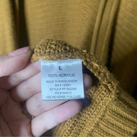 Pink Rose Sweater Cardigan Knit Size Large - Picture 5 of 6